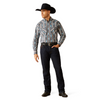 ARIAT CALLAHA CLASSIC GREY PRINT - MENS SHIRT  - 10054077