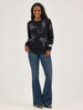 WRANGLER ICON PULLOVER BLACK - LADIES SWEATSHIRT  - 112371617