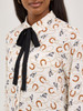 WRANGLER PUNCHY NECK TIE BLOUSE WHITE - LADIES SHIRT  - 112371697