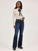WRANGLER PUNCHY NECK TIE BLOUSE WHITE - LADIES SHIRT  - 112371697