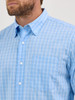 WRANGLER CODY JOHNSON FRENCH BLUE PLAID - MENS SHIRT  - 112369517
