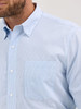 WRANGLER CODY JOHNSON BLUE BROKEN STRIP - MENS SHIRT  - 112369518