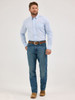 WRANGLER CODY JOHNSON BLUE BROKEN STRIP - MENS SHIRT  - 112369518