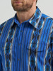 WRANGLER CHECOTAH BOLD BLUE PRINT - MENS SHIRT  - 112369484