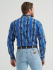 WRANGLER CHECOTAH BOLD BLUE PRINT - MENS SHIRT  - 112369484