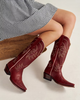 TECOVAS ANNIE SCARLET COWHIDE - BOOT LADIES  - W20007SCR