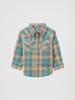 WRANGLER LITTLE BOY TAN AQUA PLAID - KIDS BOYS SHIRT - 112369526