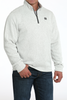 CINCH GREY 1/4 ZIP SWEATER - MEN SWEATER  - MWK1080018