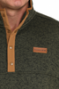 CINCH FLEECE PULLOVER OLIVE - MEN SWEATER  - MWK1534009