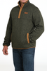 CINCH FLEECE PULLOVER OLIVE - MEN SWEATER  - MWK1534009