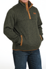 CINCH FLEECE PULLOVER OLIVE - MEN SWEATER  - MWK1534009
