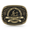 ATTITUDE BY MONTANA SILVERSMITHS KNEEL FOR THE CROSS - ACC BUCKLE  - A1040C