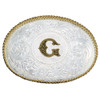 MONTANA SILVERSMITHS INITIAL G SILVER  TWO TONED - ACC BUCKLE  - 700G