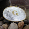 MONTANA SILVERSMITHS INITIAL G SILVER  TWO TONED - ACC BUCKLE  - 700G