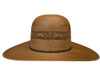 RODEO KING OPEN CROWN 4 1/2" BRIM - HAT STRAWS  - OC BROWN BANGORA