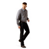ARIAT WRINKLE FREE JOSIAH GREY PRINT - MENS SHIRT  - 10065971