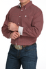 CINCH RED WEAVE GEOMETRIC PRINT - MENS SHIRT  - MTW1105992