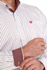 CINCH WHITE STRIPED PRINT - MENS SHIRT  - MTW1105995