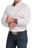 CINCH WHITE STRIPED PRINT - MENS SHIRT  - MTW1105995