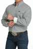 CINCH GREY WEAVE GEOMETRIC PRINT - MENS SHIRT  - MTW1105996
