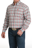 CINCH RED WHITE PLAID PRINT - MENS SHIRT  - MTW1105997