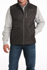 CINCH SOLID BROWN BONDED SOFTSHELL - MEN VESTS  - MWV1515025