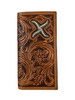 TWISTED X RODEO TAN FLORAL TOOLED GOLD X - ACCESSORIES WALLET  - XRC-6