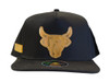 LOST CALF ACRYLIC GOLD FLAT BLACK - HATS CAP  - ACRYLIC GOLD FLAT
