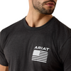 ARIAT FREEDOM FLAG CHARCOAL - MENS TEE COR - 10025209