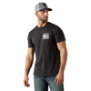 ARIAT FREEDOM FLAG CHARCOAL - MENS TEE COR - 10025209