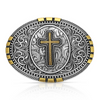 ATTITUDE BY MONTANA SILVERSMITHS ESTABLISHED FAITH CROSS - ACC BUCKLE  - A1073P