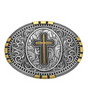 ATTITUDE BY MONTANA SILVERSMITHS ESTABLISHED FAITH CROSS - ACC BUCKLE  - A1073P