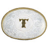 MONTANA SILVERSMITHS INITIAL F SILVER  TWO TONED - ACC BUCKLE  - 700T