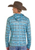 ROCK & ROLL AZTEC MESH HOODIE TURQUOISE - MEN SWEATER  - BM94T07697