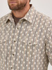 WRANGLER ANTIQUE ECRU SRTIPE PRINT - MENS SHIRT  - 112369843