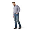 ARIAT NAVY WRINKLE FREE BOWEN PRINT - MENS SHIRT  - 10065806