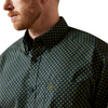 ARIAT WAYLON NAVY GREEN PRINT - MENS SHIRT  - 10065790