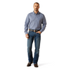ARIAT WF BLAINE FITTED GREY PRINT - MENS SHIRT  - 10065803