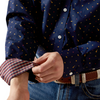 ARIAT WF BEAUX FITTED NAVY PRINT - MENS SHIRT  - 10065802