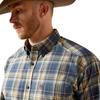 ARIAT PRO WELCH DARK BLUE PLAID - MENS SHIRT  - 10065800