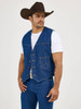WRANGLER UNLINED DENIM VEST - MENS JACKET  - 74130PW