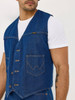 WRANGLER UNLINED DENIM VEST - MENS JACKET  - 74130PW