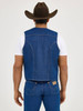WRANGLER UNLINED DENIM VEST - MENS JACKET  - 74130PW
