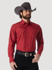 WRANGLER SPORT WESTERN SNAP WINE - MENS SHIRT  - 75740WN