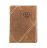 ARIAT TRIFOLD CROSS STITCH PATCH TAN - ACCESSORIES WALLET  - A3563044
