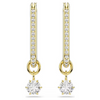 SWAROVSKI CONSTELLA DROP HOOP WHITE/GOLD - ACCESSORIES JEWELRY EARRINGS - 5728587