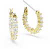 SWAROVSKI MATRIX VITTORE HOOP WHITE GOLD - ACCESSORIES JEWELRY EARRINGS - 5734475