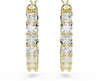 SWAROVSKI MATRIX VITTORE HOOP WHITE GOLD - ACCESSORIES JEWELRY EARRINGS - 5734475