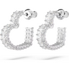 SWAROVSKI MATRIX HOOP HEART WHITE - ACCESSORIES JEWELRY EARRINGS - 5689693