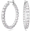 SWAROVSKI MATRIX HOOP ROUND CUT WHITE - ACCESSORIES JEWELRY EARRINGS - 5689692